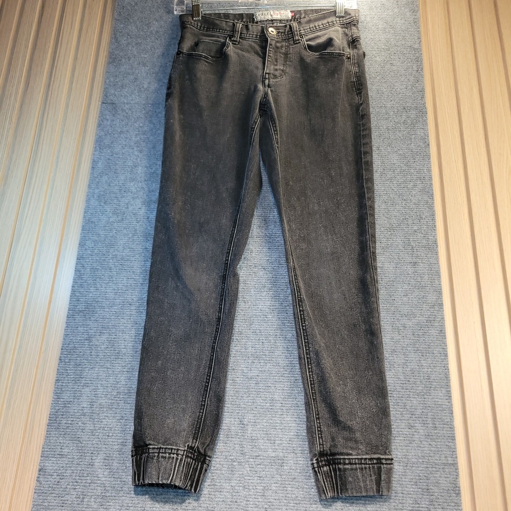 Empyre Joggers Women 28 Black Excellent Acid Wash Denim Slim Fit Skate Pants